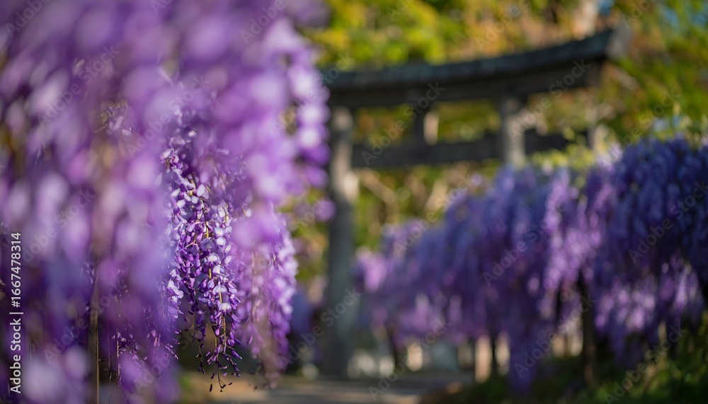Obraz premium Purple wisteria tunnel