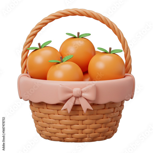 Orange Fruit Basket Hamper inside an elegant basket with decorative ribbon_background_removed.png