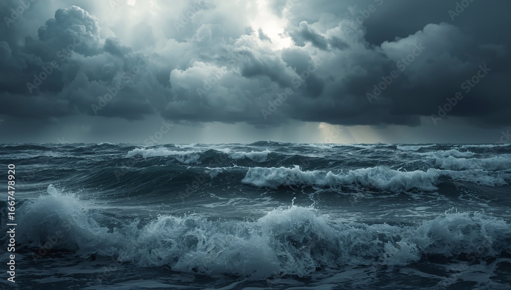 Obraz premium storm over the sea