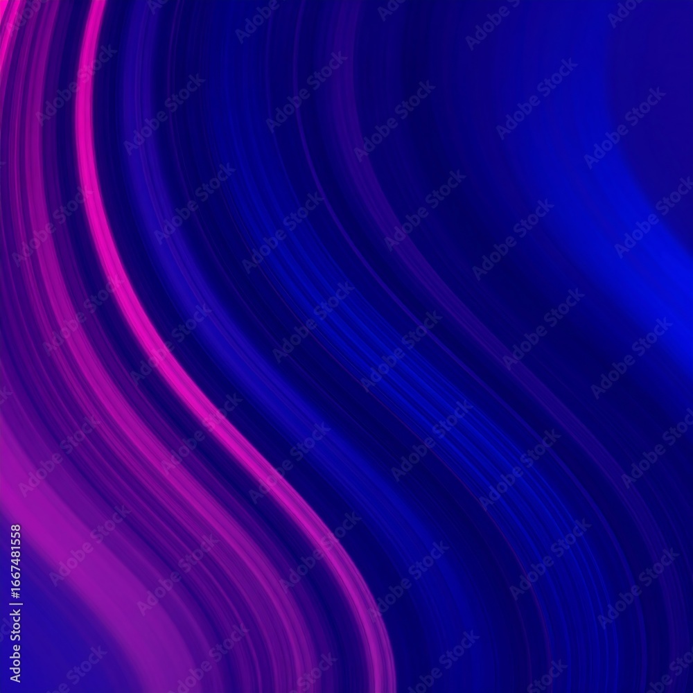 Fototapeta premium Abstract Purple Blue Wave Digital Art