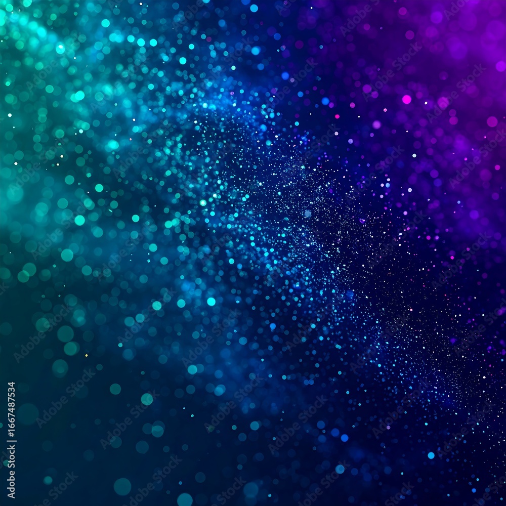 Fototapeta premium Blue and Purple Particle Swirl Abstract Art