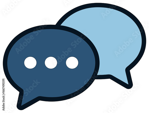 Dynamic dialogue bubbles vector for communication, chat, talk, and messaging designs