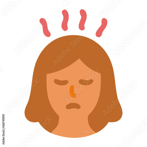 Menopause emoji shows stress  frustration about hormonal changes. Suitable for menopausethemed articles, medical blogs, and womens health publications.