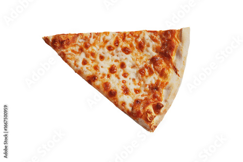 Deliciously Cheesy Pizza Slice with Golden Brown Crust on Transparent Background Perfect for Food Photography