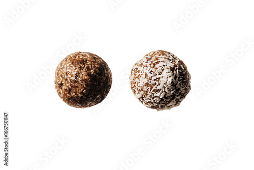 Delicious Healthy Energy Bites Coated in Coconut and Nuts Perfect for Snacks and Desserts