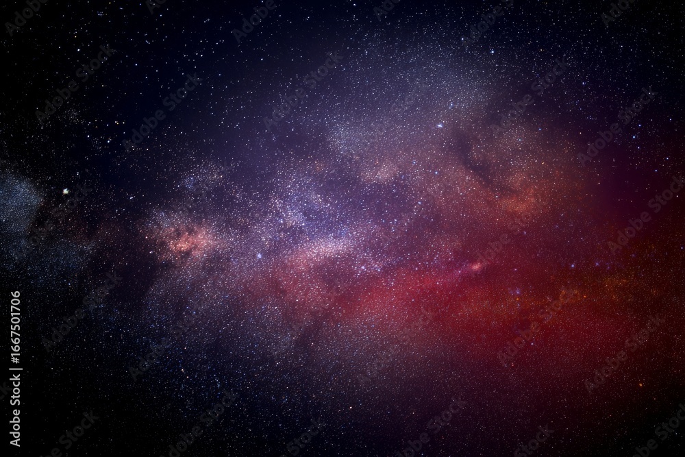 Fototapeta premium Stunning Milky Way Galaxy with Stars and Nebulae.