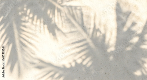 Palm leaf shadows on a textured wall create a stunning natural pattern, perfect for backgrounds