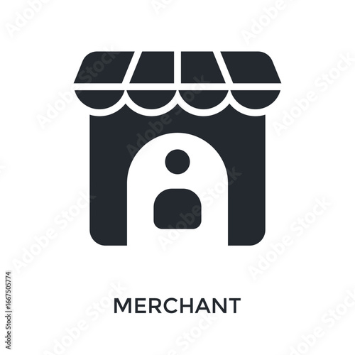 Merchant Icon Glyph Style. Vector Illustration For Graphic Design