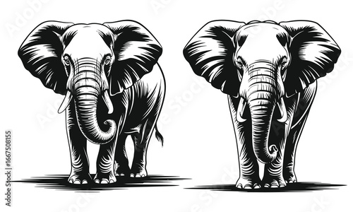 elephant isolated on white