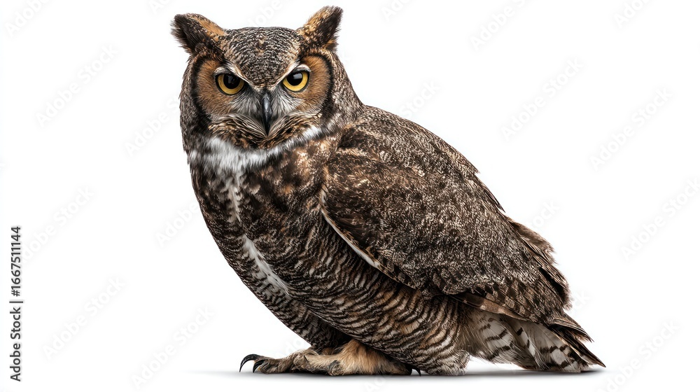 Obraz premium Great horned owl portrait