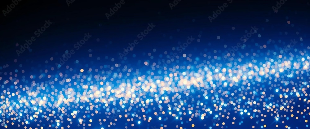 Obraz premium Deep azure backdrop shimmering with countless tiny lights, background, shine