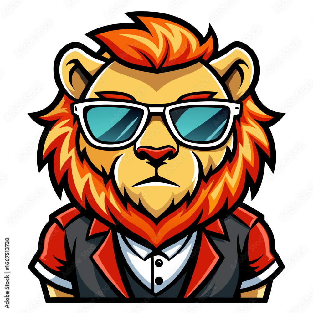 colorful illustration of a cartoon lion mascot, isolated on white background, suitable for logo, mascot, branding, game character, and etc colorful illustration of a cartoon lion mascot, isolated on white background, suitable for logo, mascot, branding, game character, and etc