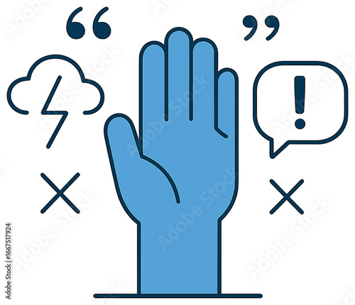 Stop gesture vector | universal symbolism, communication, and gesture meanings