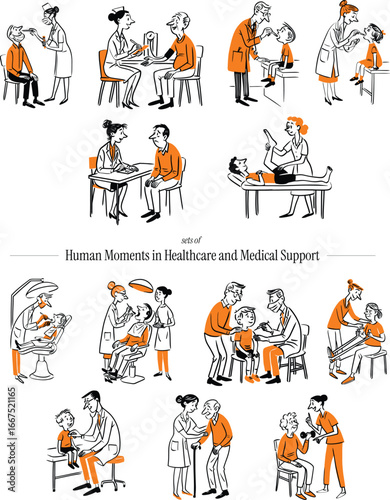 Illustration of Human Moments in Healthcare