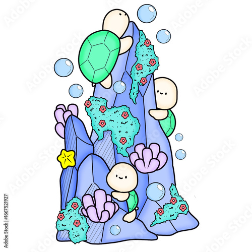 Pastel Fantasy Ocean Clipart