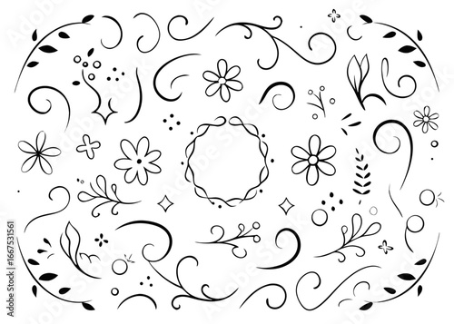Elegant golden circular wreath border design with intricate hand drawn flourishes for decorative projects and invitations