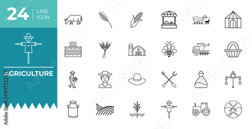 Agriculture Icon Farming Vector Illustration