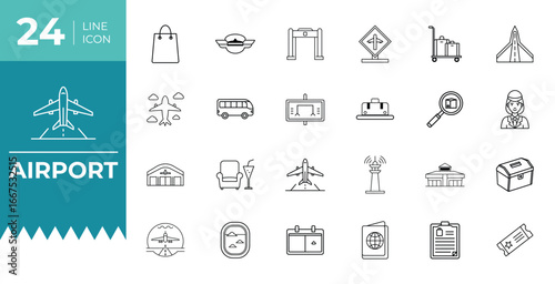 Airport Icon Travel and Aviation Vector