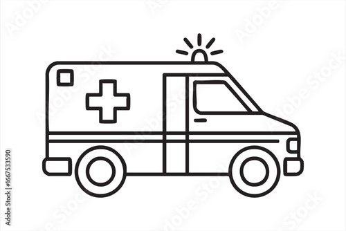 Wallpaper Mural Emergency response vehicle icon for healthcare, ambulance services, and medical transportation Torontodigital.ca