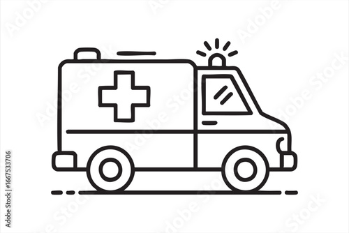 Wallpaper Mural Ambulance icon with emergency lights for healthcare, emergency response, and medical transport Torontodigital.ca