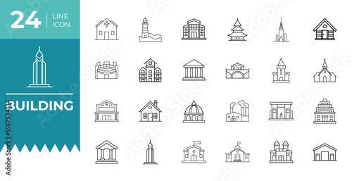Building Outline Icon City Design