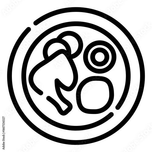 Vector Illustration of Fried Chicken Dish