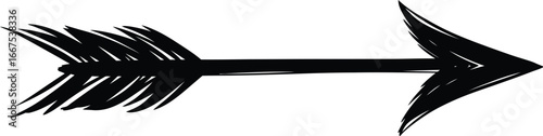 A tribal arrow, a decorative design element with a rustic and vintage style for various creative projects