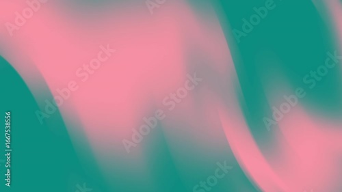 Soft Pink Teal Waves: smooth undulating gradient background, ideal for digital projects, branding, and modern presentations.