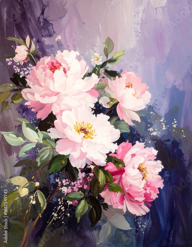 Floral still life painting