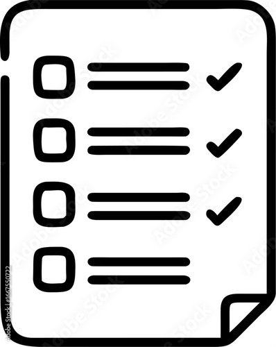 task list vector icon on white or transparent background. productivity icons items Stroke icon collections. Editable Stroke icon collection