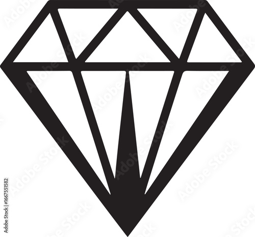 diamond, icon, gem, jewel, luxury, precious, stone, wealth, expensive, beautiful, simple, solid, black, design, vector