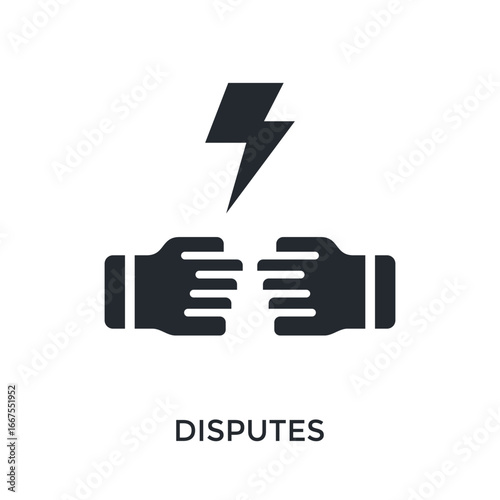 Disputes Icon Glyp Style. Vector Illustration For Graphic Design