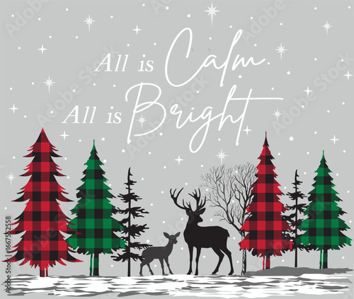 New Christmas all is calm all is bright design 2026