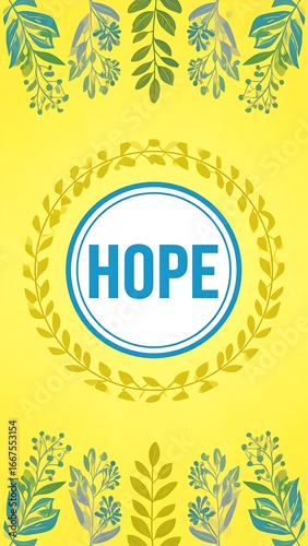 Floral wreath with hope