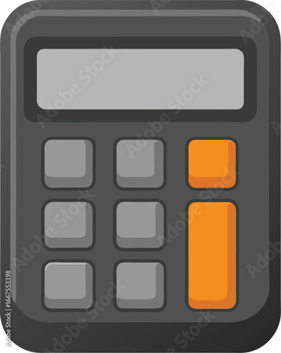 Realistic calculator icon for finance and business