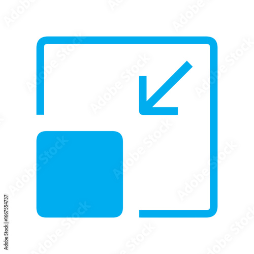 Downsize minimize scale colored icon