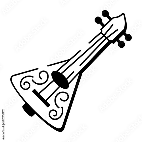 A doodle style icon representing a classic instrument

