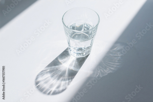 Prism Light Shadow on White Surface