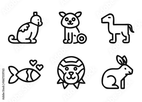 Charming parrot icon for pet collections featuring adjustable line weight and vibrant color options for diverse design projects