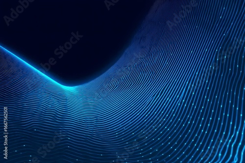  Blue wavy line pattern background