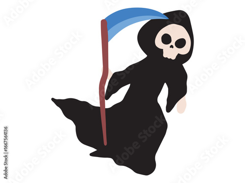 Spooky Grim Reaper Background Illustration
