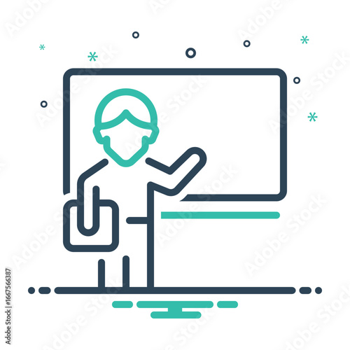 Mix  icon for teach