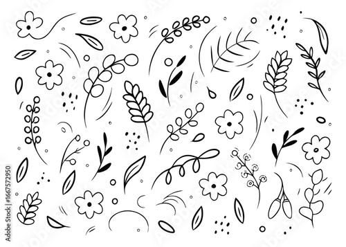 Organic wheat stalk brush stroke texture seamless repeating pattern background design element in black yellow cyan and magenta color palette