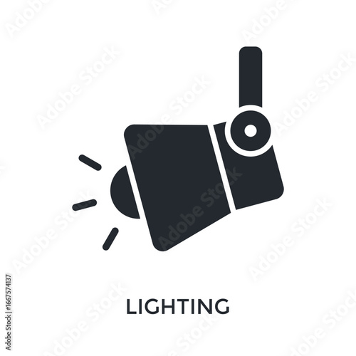 Lighting Icon Glyph Style. Vector Illustration For Graphic Design