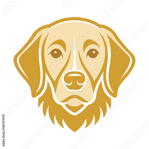 Friendly Golden Retriever dog face portrait, loyal companion, perfect for pet lovers and branding