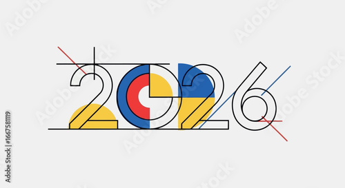 Modern abstract typography for the year 2026