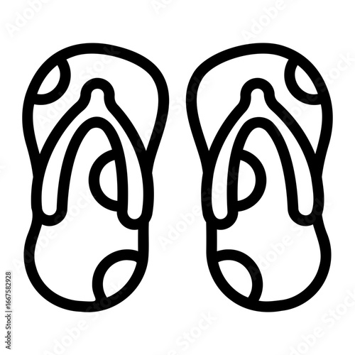sandals Line Icon