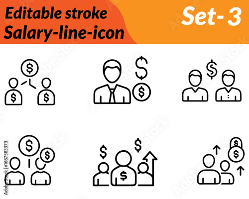 Salary icon character in clean vector style, symbolizing income, payroll, and employee earnings. Designed with elements such as cash, coins wallet, payslip or currency notes to represent wages.