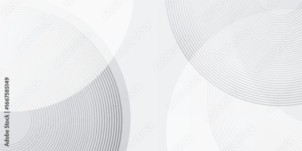 Fototapeta premium White and grey geometric abstract background overlap layer on bright space with lines effect. Modern concept backdrop decoration.