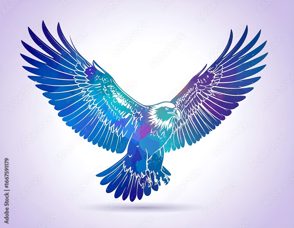 Obraz premium Abstract eagle in flight